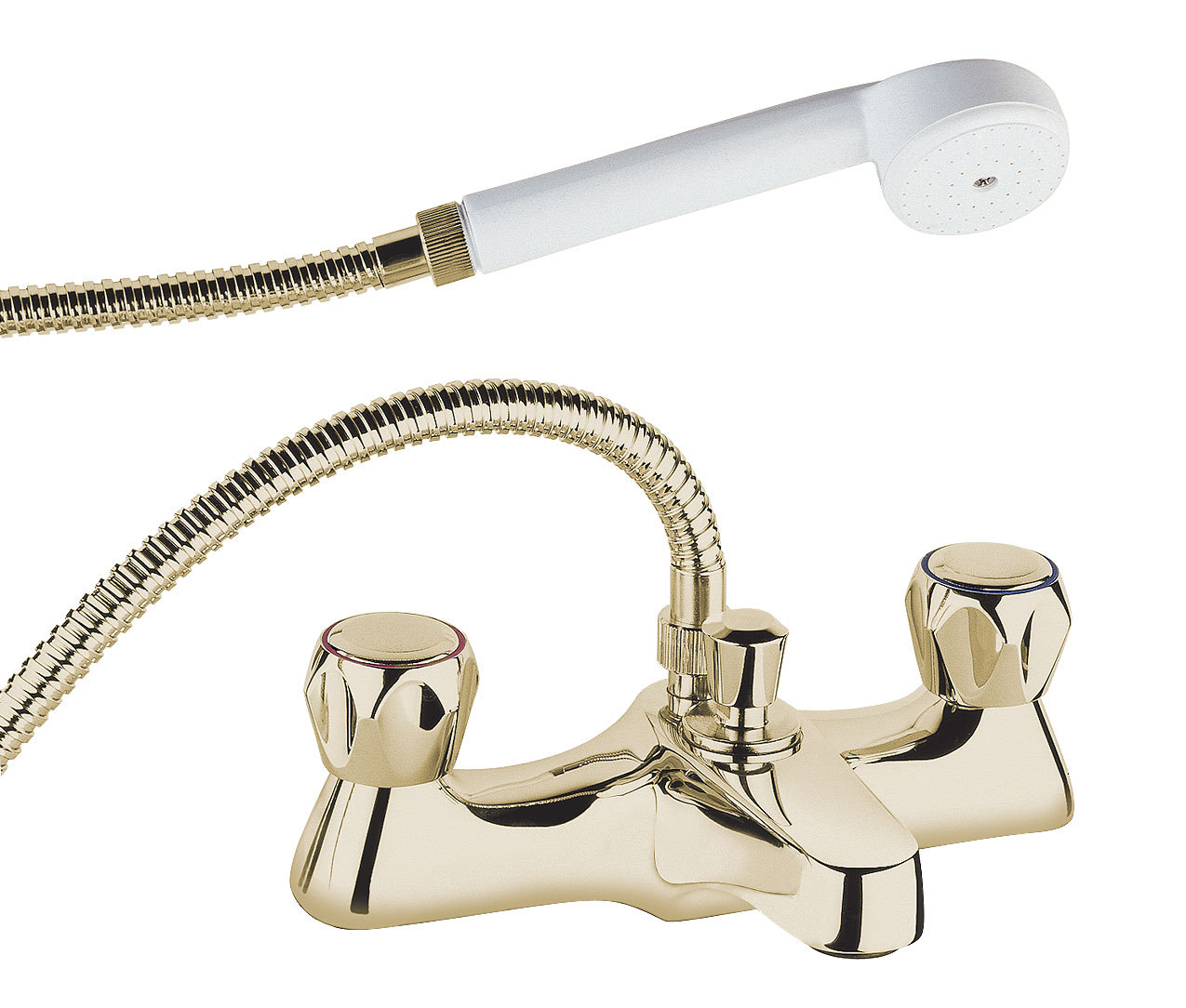 Deva Profile Deck Mounted Bath Shower Mixer Tap Gold DCM106/501