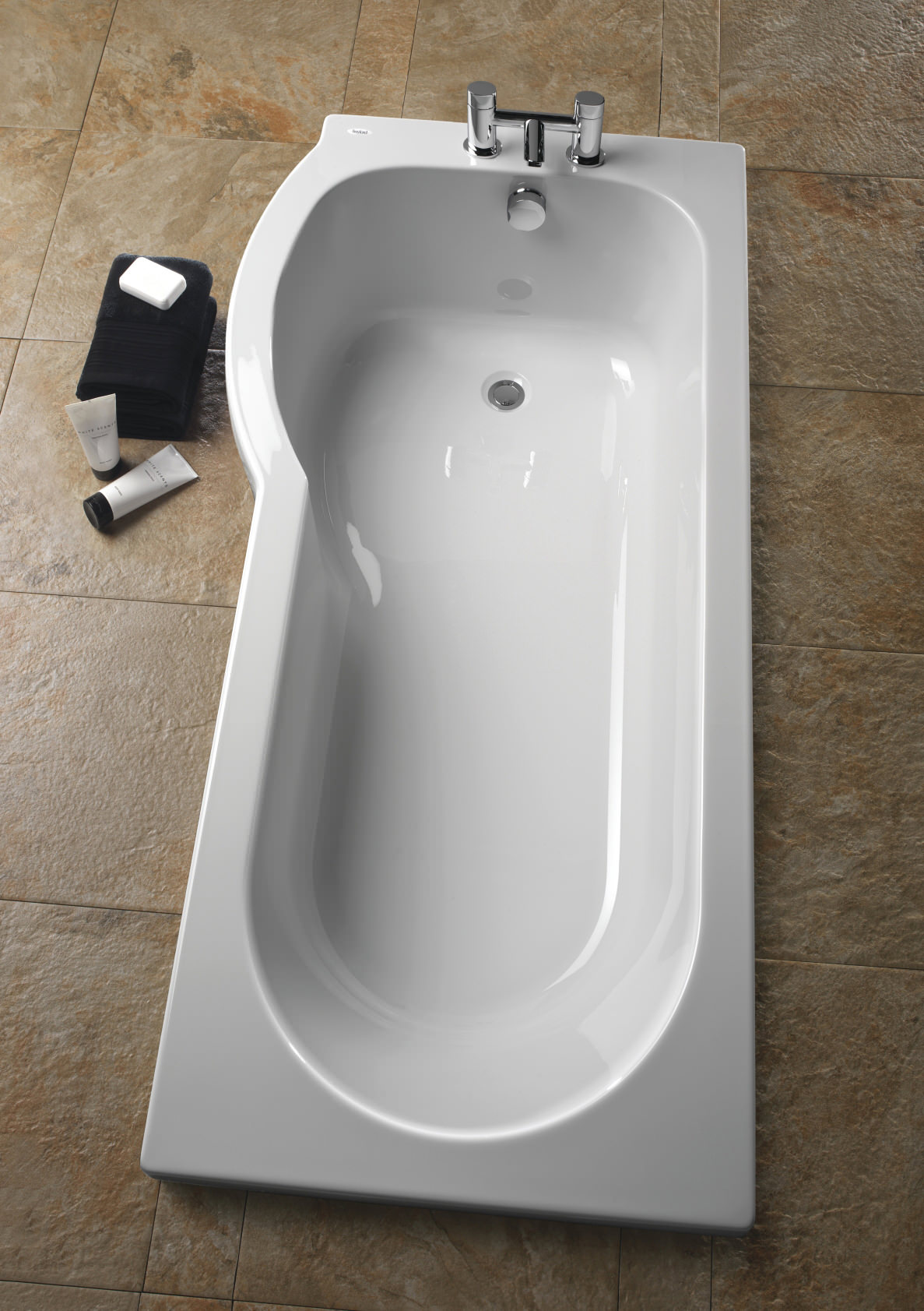 Twyford Galerie Optimise Offset Shower Bath 1500x700mm GP8710WH