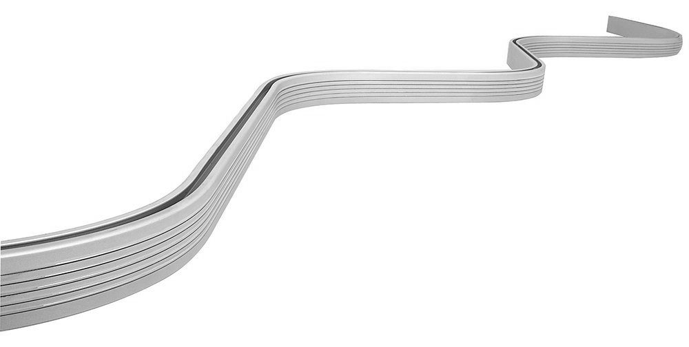 Croydex Bendy Shower 2500mm Curtain Rail, Recessed Ceiling Shower Curtain Track