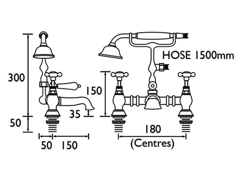 Bristan Trinity Bath Shower Mixer Tap TY BSM C