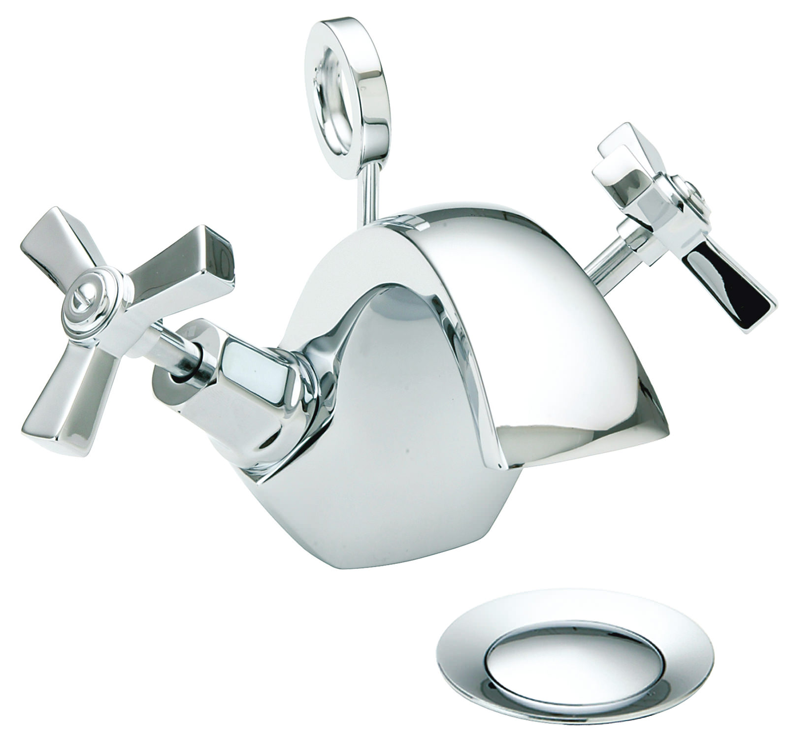 Heritage Gracechurch 1TH Basin Mixer Tap With Chrome Handles TGRDC04