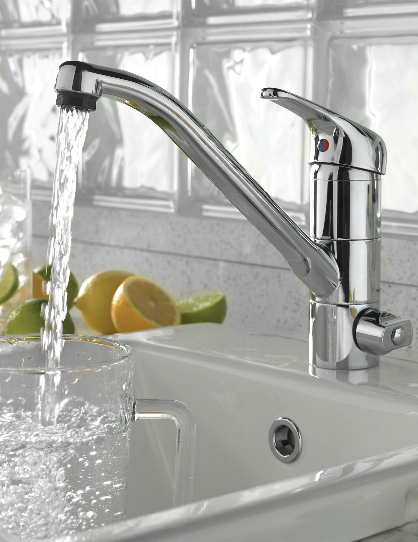 Tre Mercati Technic Chrome Mono Sink Mixer Tap With Water Filter