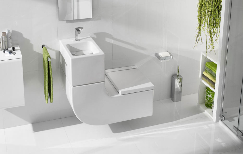 Roca W W Wall hung Vitreous China WC And Basin