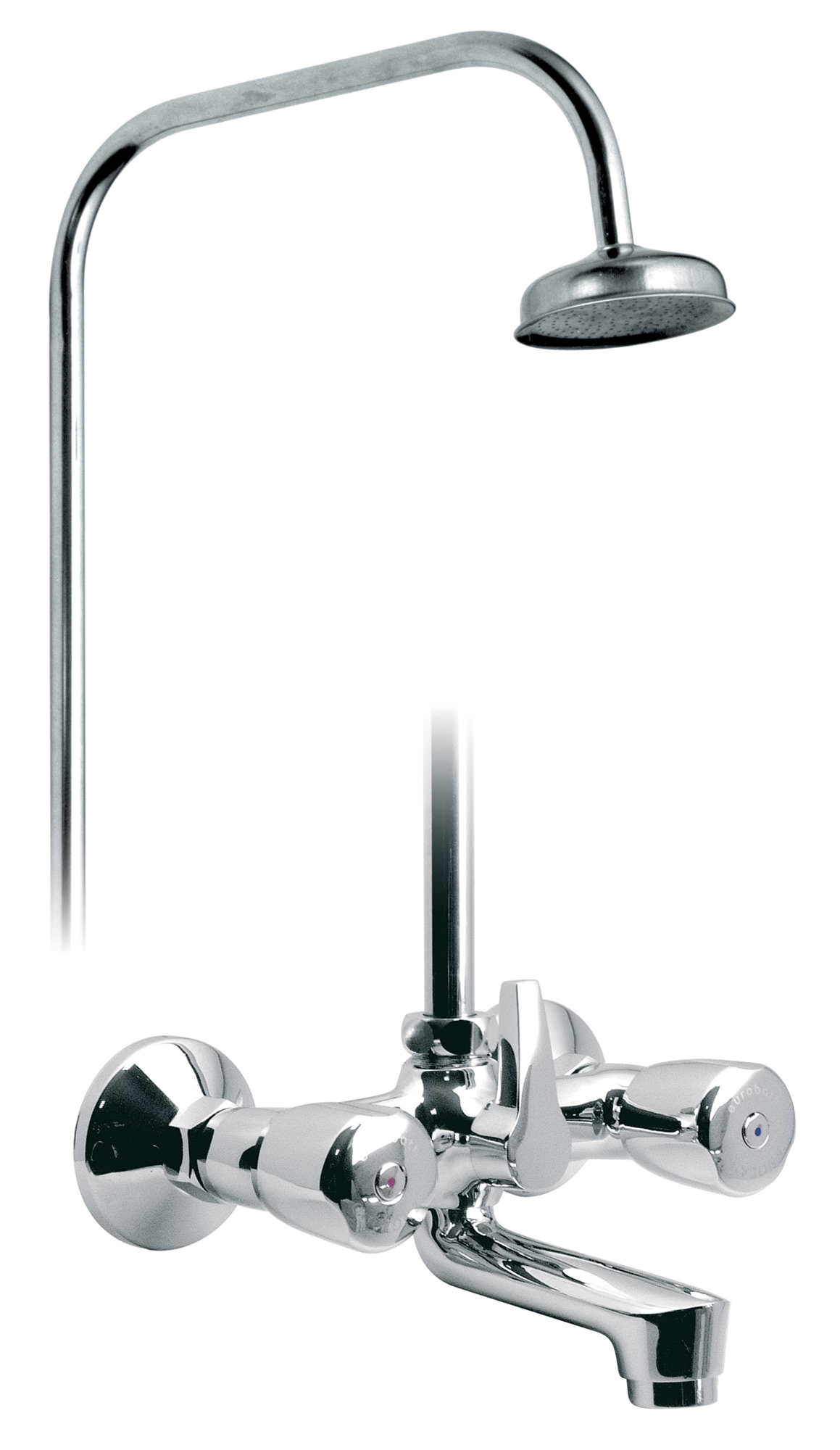 Vado Warwick Bath Shower Mixer Tap With Rigid Riser WAR221/R/CDC/P