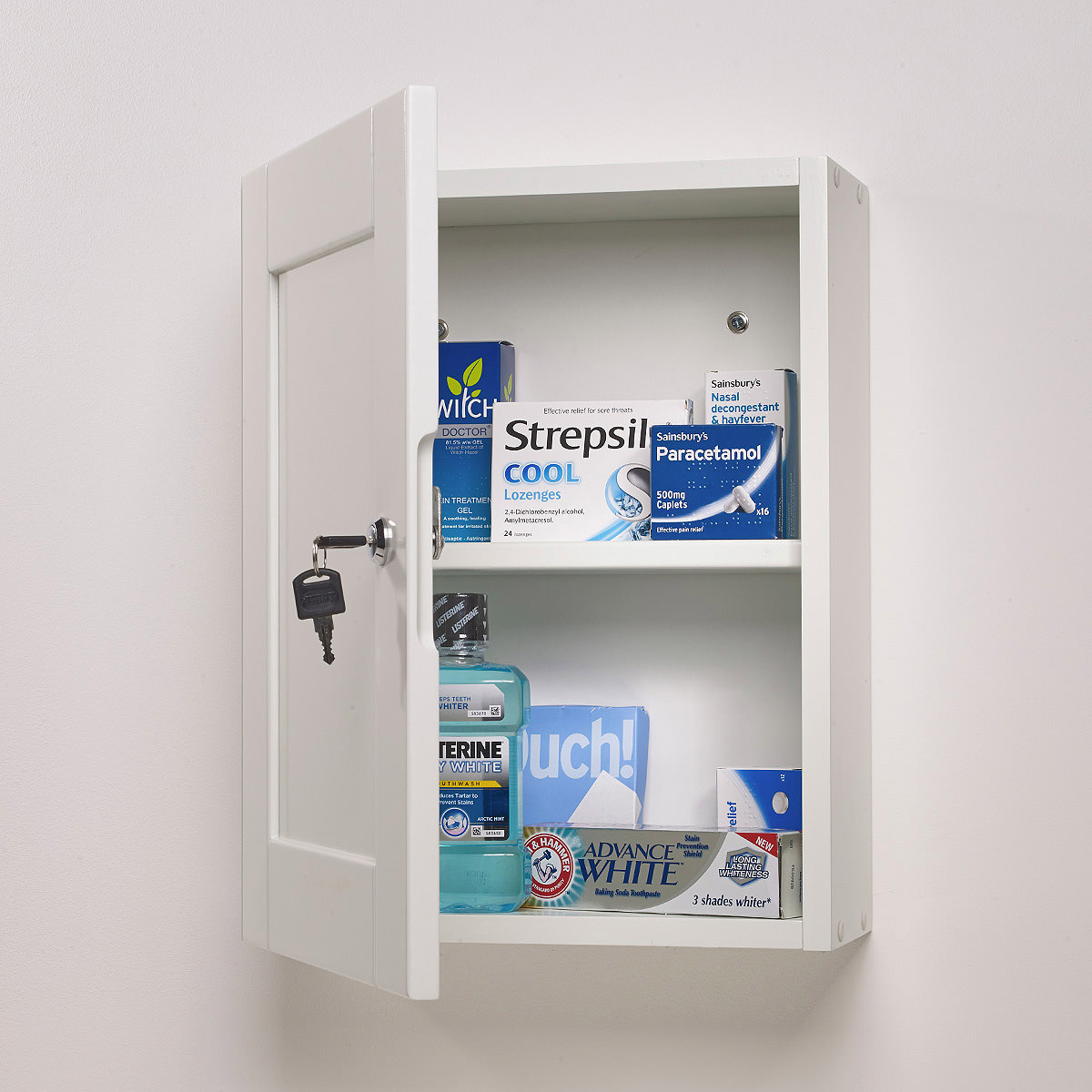 Roper Rhodes Medicab Lockable Single Door Wall Cabinet White 334mm