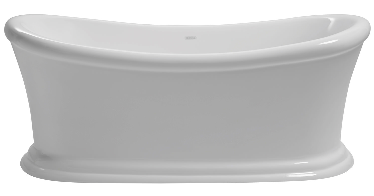 Streamline 63 in. Acrylic Flatbottom Freestanding Bathtub in Glossy White  with Matte Oil Rubbed Bronze Drain N951ORB - The Home Depot