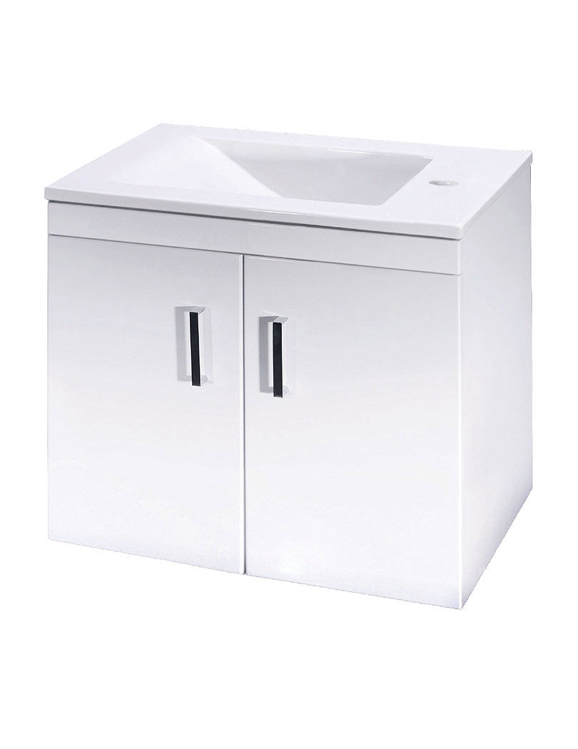 Lauren Liberty 550mm Gloss White Wall Mounted Cabinet And Basin