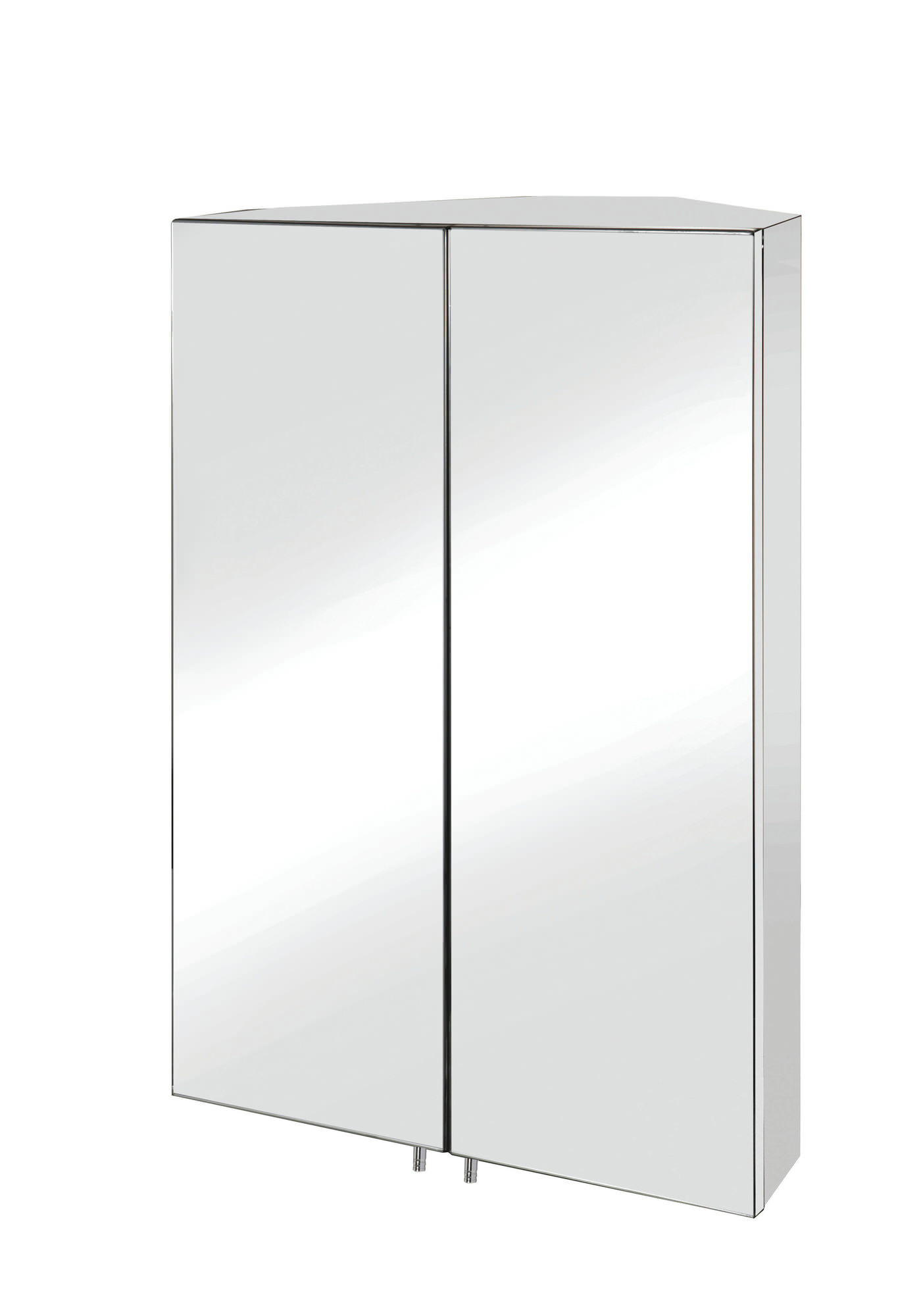 Croydex Shire Double Door Stainless Steel Illuminated Mirror Cabinet with Shaver Socket 