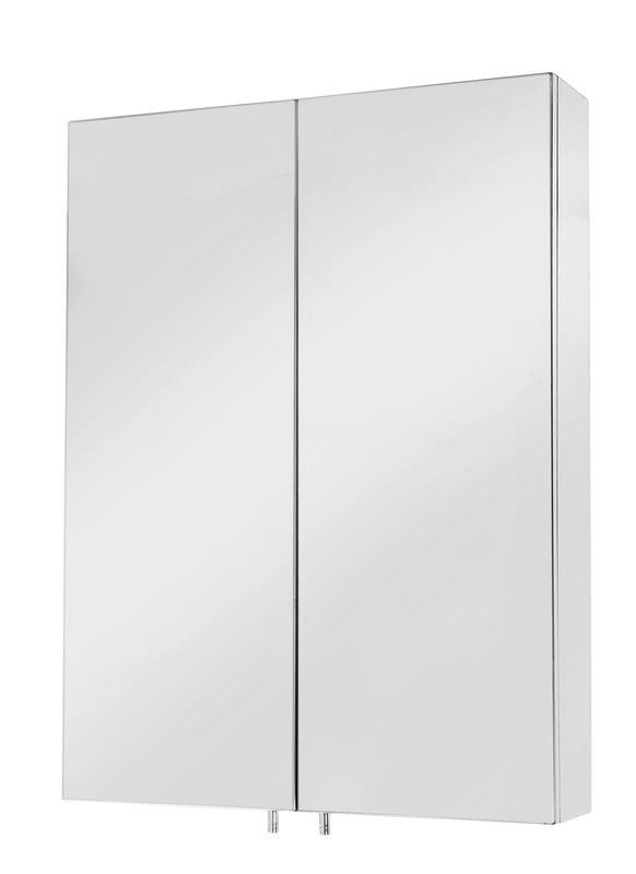 croydex anton stainless steel double door standard mirror cabinet