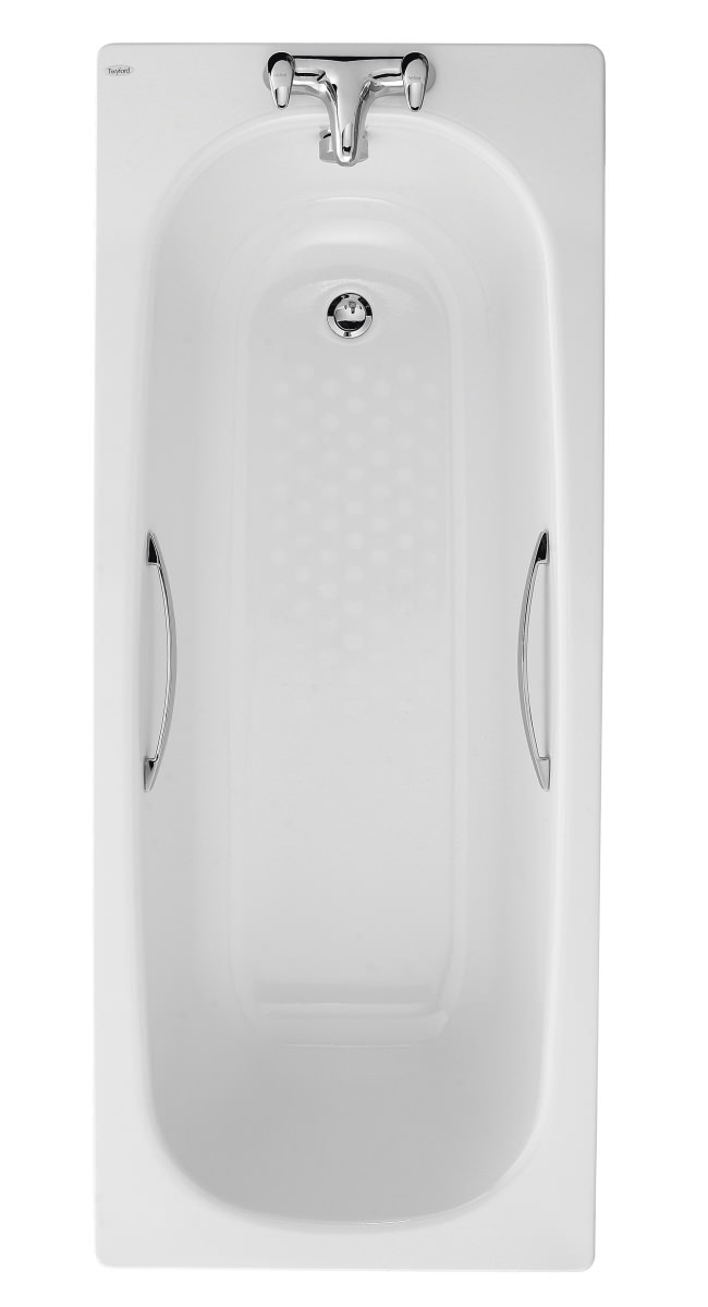 Twyford Celtic 1700 Slip Resistant Steel Bath With Grips And Legs