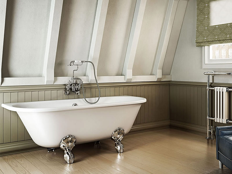 Burlington Avantgarde BackToWall Bath 1700 x 750mm T12D