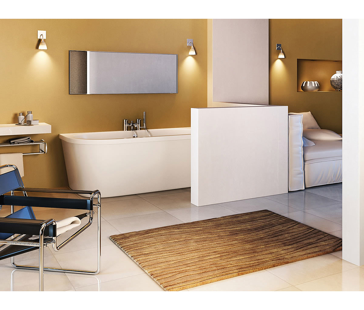 back to wall freestanding