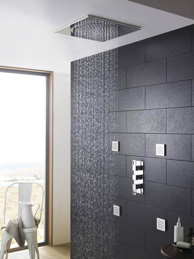 Hudson Reed Chrome Square Ceiling Tile, Shower Ceiling Tile